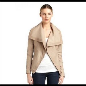 ElIe Tahari beige leather jacket